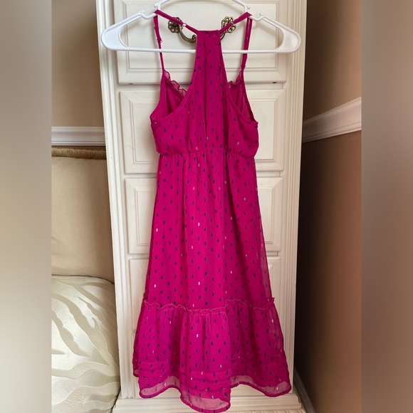 SO Fuchsia Sleeveless Dress with Dots - Picture 6 of 7